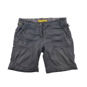 Lole Women's Gray Cargo Shorts Size 10 Stretch UPF 50+ Dries Overnight Bermuda